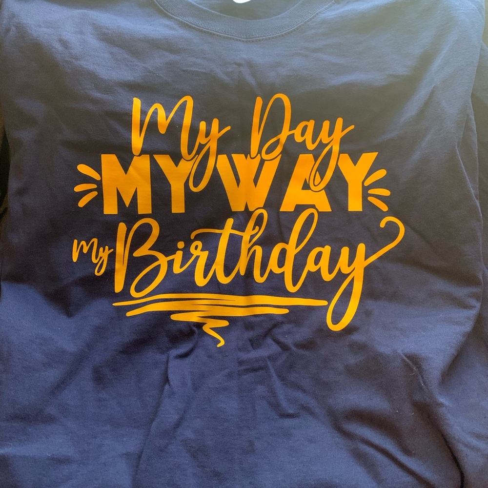 Navy Blue Birthday Shirt